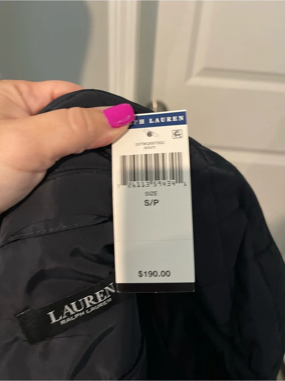 Lauren Ralph Lauren Navy Quilted Crest Puffer Jacket